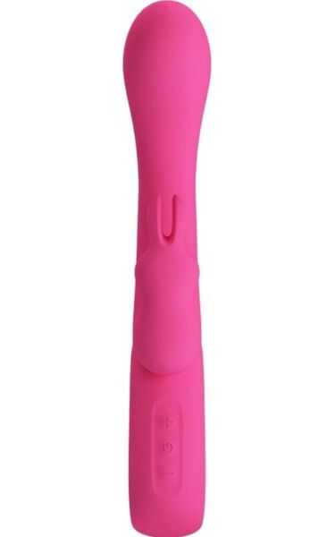 Vibromasseur rabbit Pretty Love BI-300087 en silicone avec manche argenté