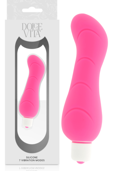 Vibromasseur Dolce Vita en silicone avec sa housse amovible