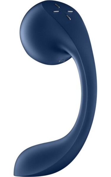 Satisfyer Pro+ Wave 4 Connect App bleu foncé, avec sa tête à ondes de pression et sa partie pour le point G