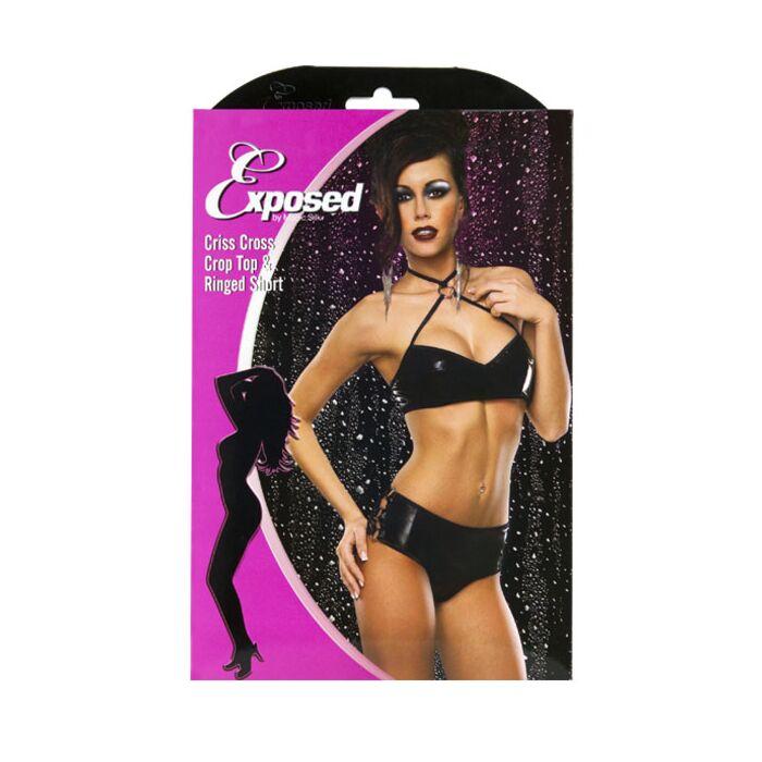 LIQUID ONYX CROP TOP&BOY SHORT NEGRO XS LIQUID ONYX CROP TOP&BOY SHORT NEGRO XS