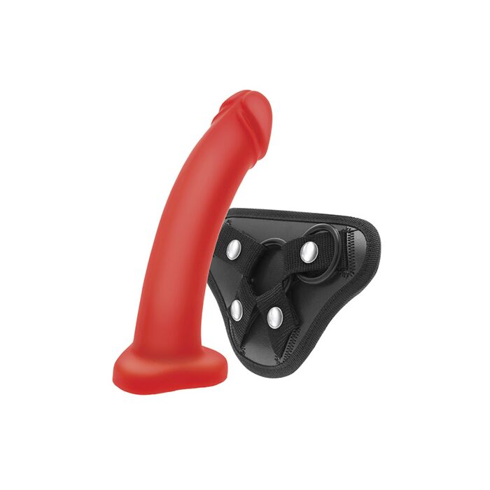 Semirealist Harness+Dildo Red