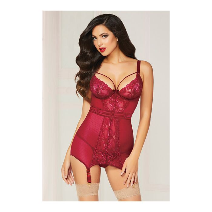 2Pc Chemise Set Wine 2Pc Chemise Set Wine