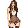 Babydoll avec string Leg Avenue Sheer and Lace Backless