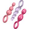 Satisfyer pack 3 plugs silicona tri color