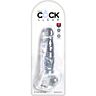 King cock - dildo realista , transparente -16,5 cm