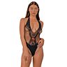 Teddy Deep V Lace avec nœud central