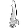 Dildo Transparent KING COCK 15.2cm Réaliste