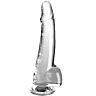 Dildo King Cock 19cm Transparent Réaliste