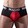 Slip Masculin MACHO MS26N Noir/Rouge | Confort Élevé