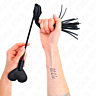 Fouet BDSM KINK IMPACT & TOUCH 35 cm avec palette cœur