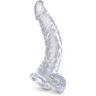 King cock - dildo realista curvado , transparente -16,5 cm