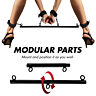 Esposas de fijación FETISH SUBMISSIVE BONDAGE - Barra separadora ajustable