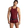 Camiseta ANAIS MEN Tribal Top M en microfibra rouge