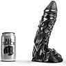 Dildo ALL BLACK 23 CM avec veines réalistes