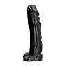 Gode réaliste ALL BLACK 22 cm — grand et souple