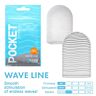 Masturbateur Tenga Pocket Wave Line avec textures ondulées