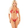 Leg Avenue Soutien-gorge ouvert cœur + string