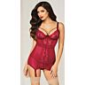 Mini-robe porte-jarretelles 2PC Wine S