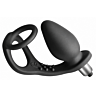 Vibromasseur prostatique ROCKS-OFF RO-ZEN à double anneau, 7 vitesses, noir onyx