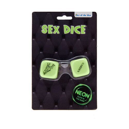 Dés fluorescents Out Of The Blue à phrases anglaises