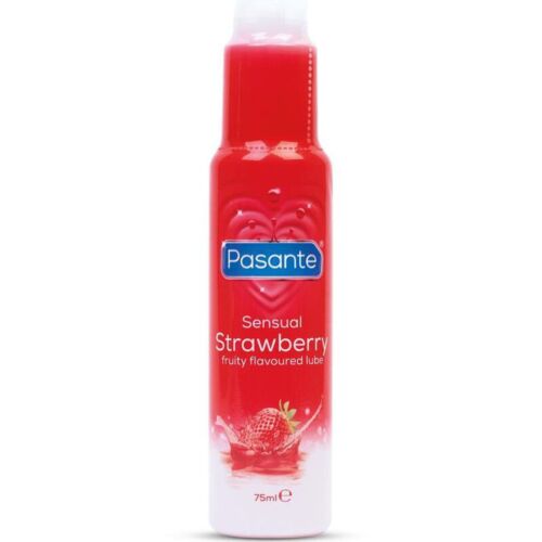 Lubrifiant Pasante 75 ml avec saveur de fraise et gel vegan