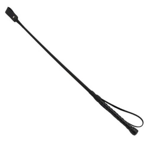 Fouet Bound Noir Nubuck Leather Riding Crop