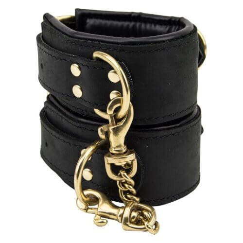 Menottes Bound Nubuck Cuir avec Chaîne 40 cm