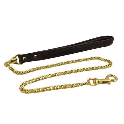 Laisse Bound Nubuck Leather 108 cm avec crochet de sécurité