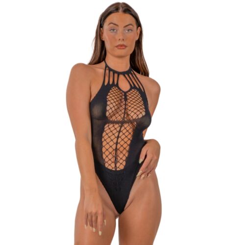 Teddy Lace Strappy Halter | Décolleté séduisant