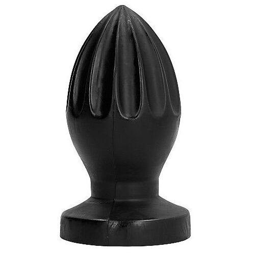 Plug Anal ALL BLACK 12 CM | Texture lisse et rainures profondes