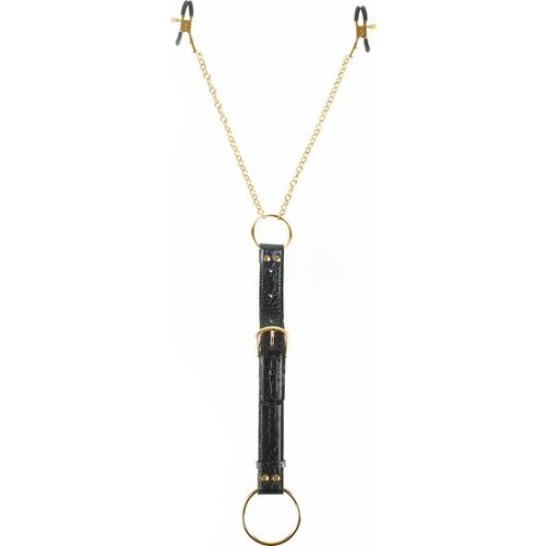 Anillo pour le pénis et pinzas pour les tétons Fetish Fantasy Gold