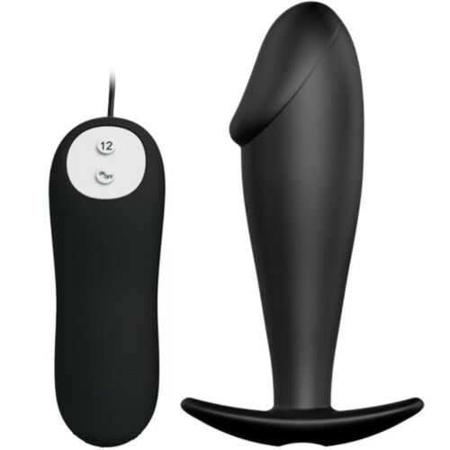 Plug anal Pretty Love avec vibrations et design pénis