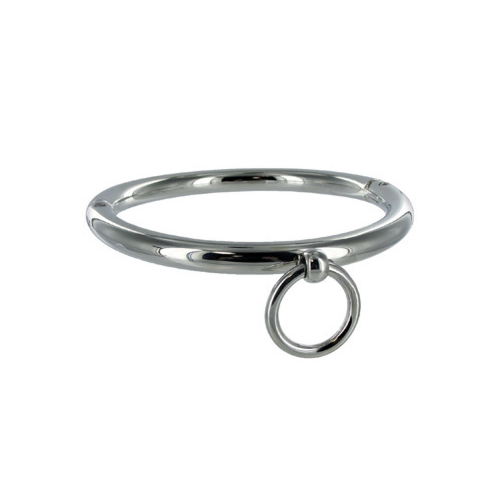 Collier BDSM METAL HARD avec anneau 18CM