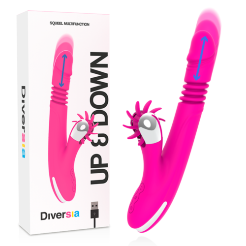 Vibrateur DIVERSIA Bunny Up & Down 24 cm avec fonctions avancées