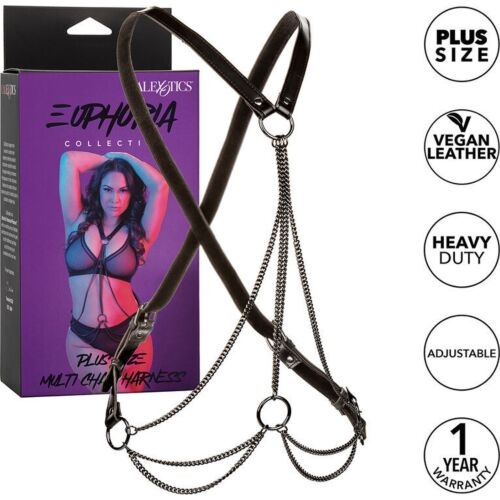 Arnés CALEXOTICS Euphoria en taille plus avec chaînes