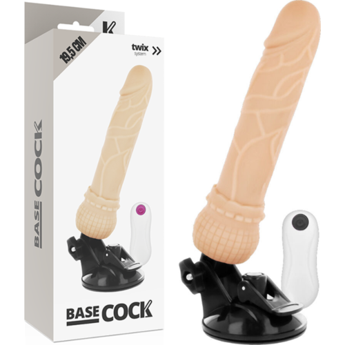Vibrateur réaliste BASECOCK 19.5 cm avec télécommande