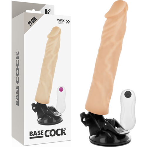Vibromasseur réaliste BASECOCK 21 cm avec télécommande