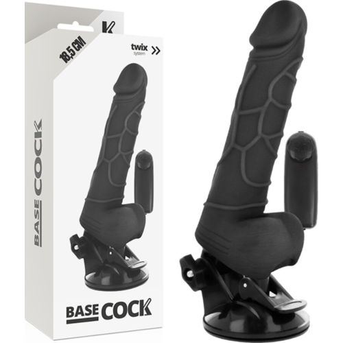 Vibrateur réaliste BASECOCK 18.5 cm avec télécommande