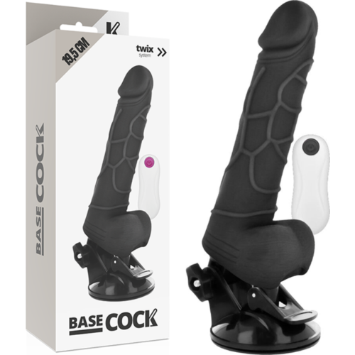 Vibrateur réaliste BASECOCK 19.5 cm avec télécommande