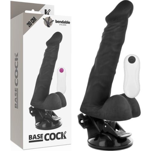 Vibromasseur articulable BASECOCK 20 cm avec télécommande