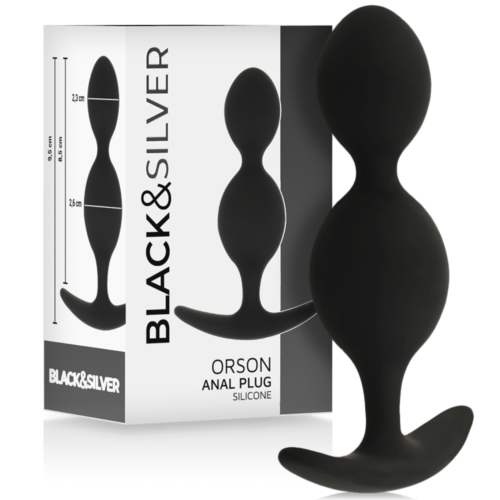 Boules Anales BLACK&SILVER ORSON Plug en silicone