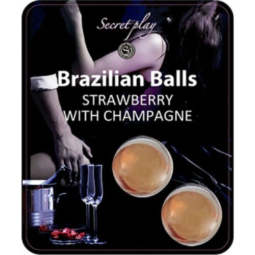 Bolas Brazilian Balls SECRETPLAY avec lubrifiant fraise et cava