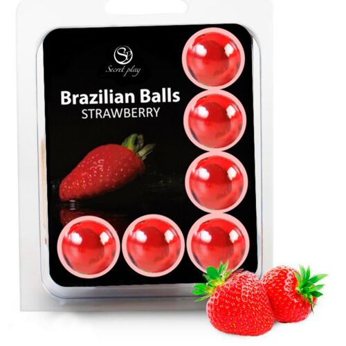 Boules Brazilian Balls Secretplay Fraise - Lubrifiant aromatique