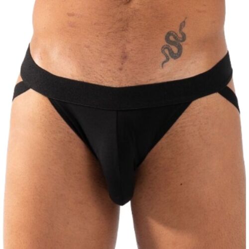 Jockstraps BURN 011 DOUBLE BLACK JOCK M - Style et Confort