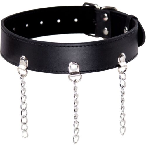 Collier de bondage OHMAMA FETISH avec anneaux ajustables