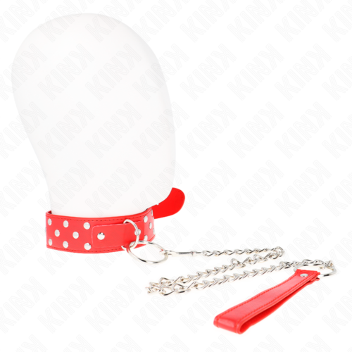 Collier KINK avec laisse de 65 cm et rivet d'anneau réglable 36-50 cm x 3,8 cm