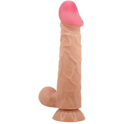 Gode réaliste Pretty Love Sliding Skin avec peau coulissante et ventouse de 24 cm
