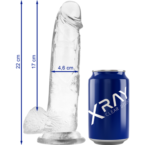 Dildo X RAY 22 cm - Sensation réaliste et transparente