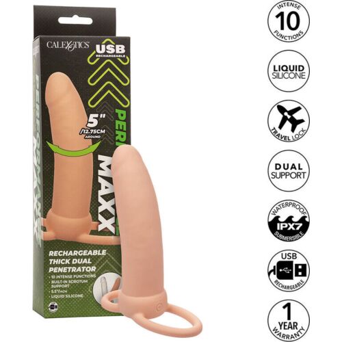 Extenseur Pénis CALEXOTICS Maxx Double Pénétrateur 10 Vibrations