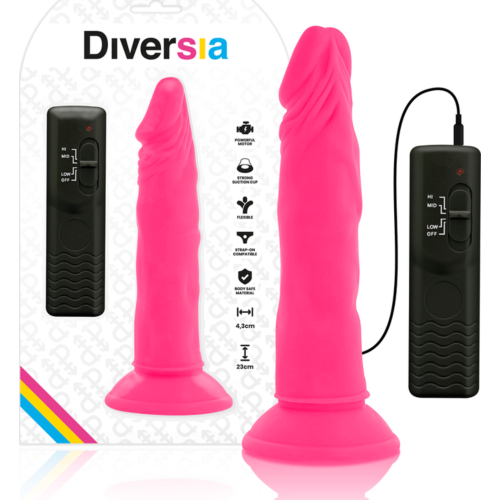Dildo réaliste Diversia 23 cm avec vibration